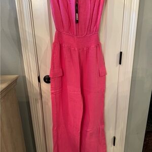Pink Sleeveless Jumpsuit